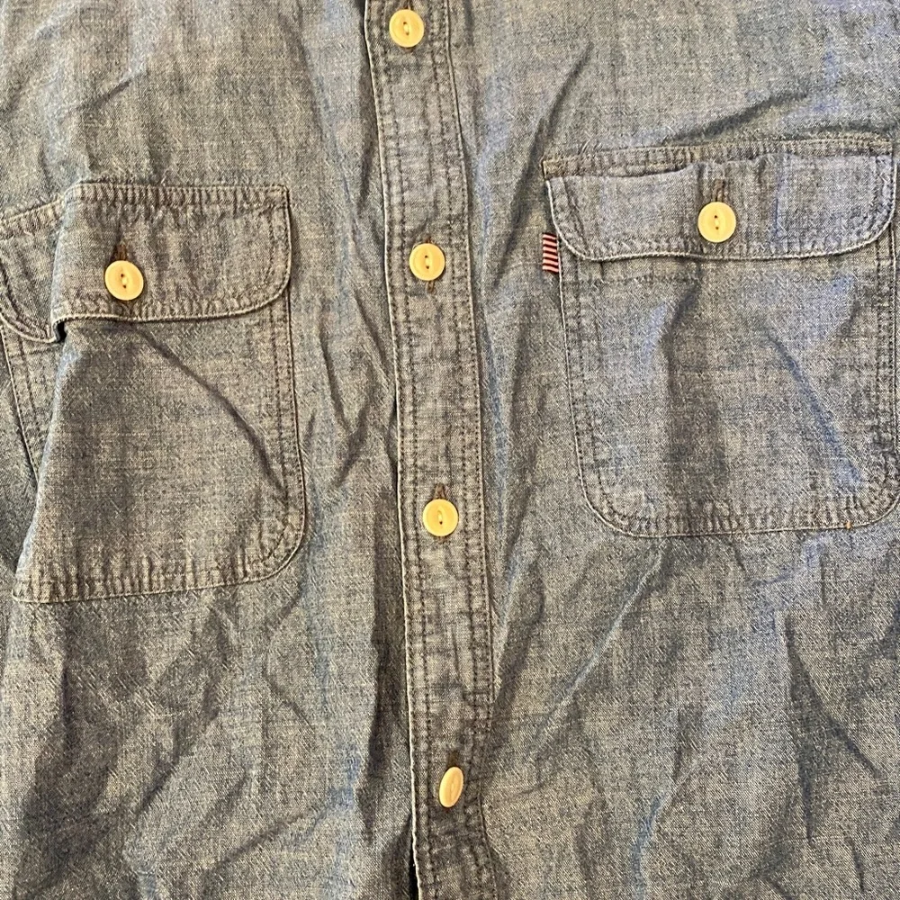 Jack Wills Casual Blue Chambray Button Down Shirt - Picture 4 of 5